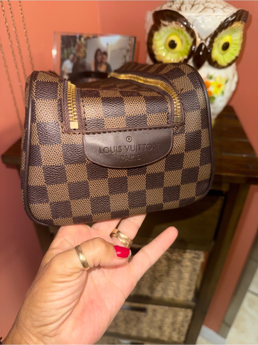 Authentic Louis Vuitton Damier Ebene Toiletry Pouch Brown - Picture 3 of 15